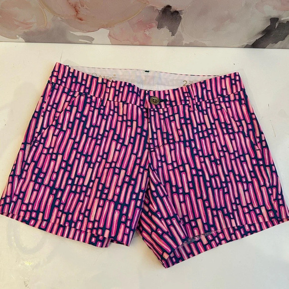 ! Lilly Pulitzer The Callahan Shorts 5” Mandevilla Pink Slathouse Stripe… - Picture 1 of 6